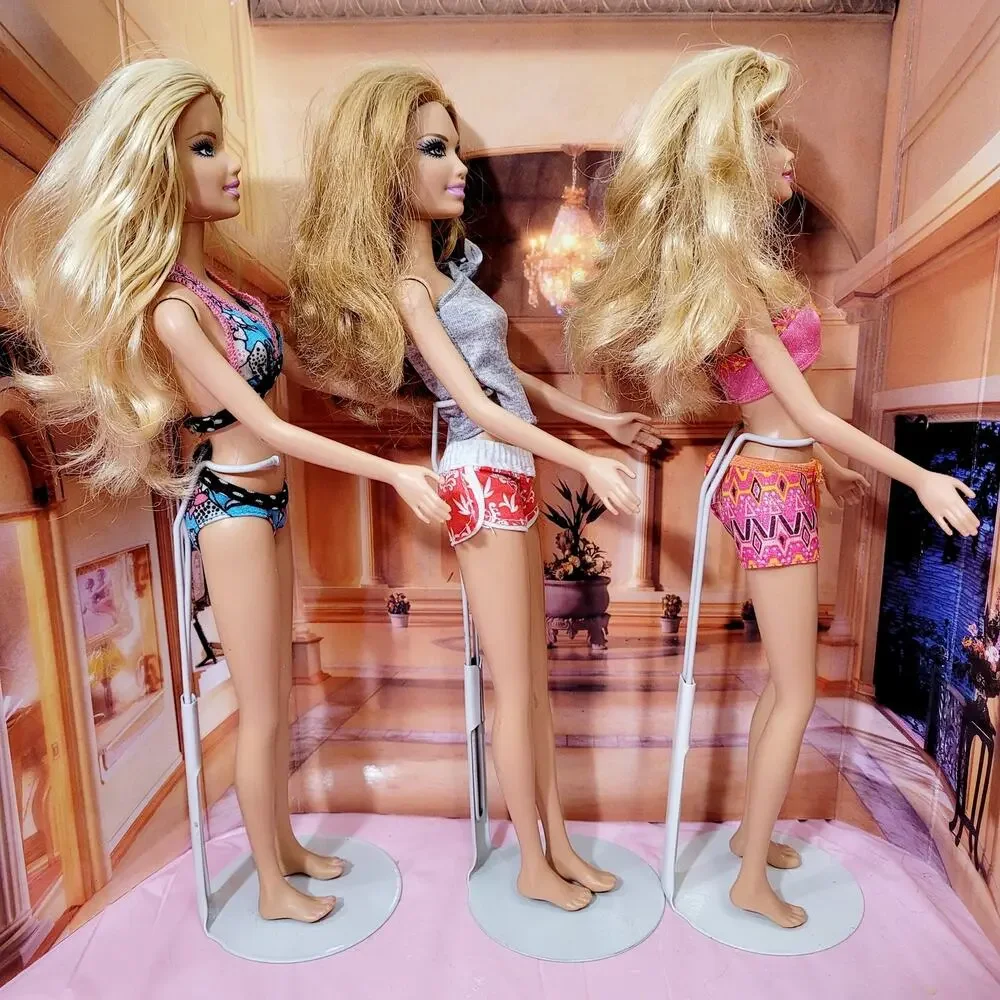 Barbie Doll Lot Beach Feet Fab Life Glam Y2K Summer Swimsuit Redressed Mattel